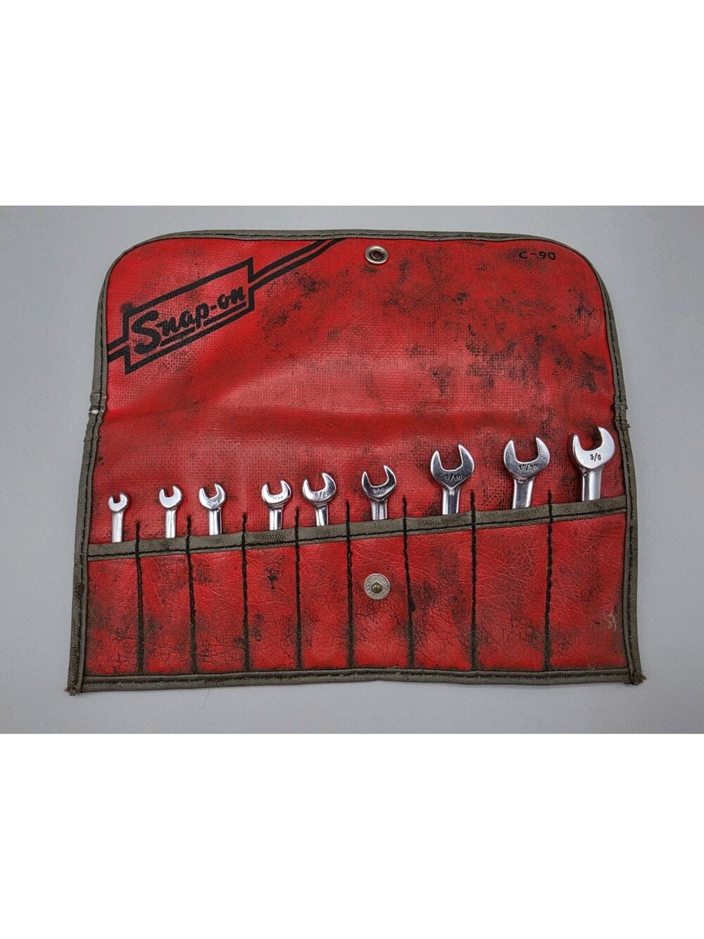 Snap-on C90 Ignition Wrench Set Vintage w/ Pouch Complete